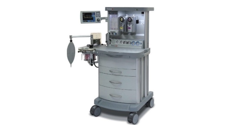 動物用麻酔器「ペンロン Prima 400シリーズ」、コンパクト設計、電子流量表示、統合型デザイン、MRI対応モデルあり。